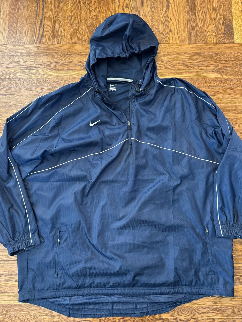 Nike Men's Navy Hooded Windbreaker Jacket